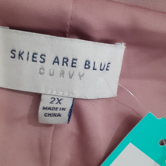 Skies are Blue blazer Rose lined 2X NWT - Picture 3 of 4